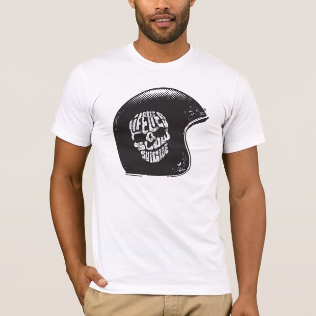 Motorcykeltomhettypografi T-shirt (Framsida)