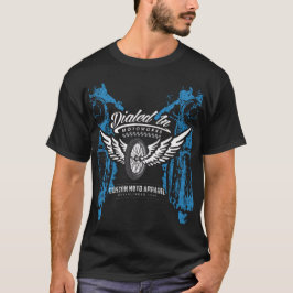Motorcykeltransport med hjul t shirt