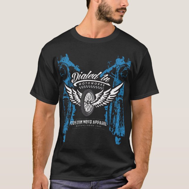 Motorcykeltransport med hjul t shirt (Framsida)