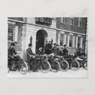 Motorcykeltropp, tidigt 1900-tal vykort
