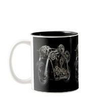 Motorcykelutrustning kaffemugg svart