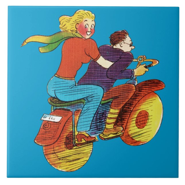 Motorcykelutvikningsbild Kakelplatta (Framsidan)