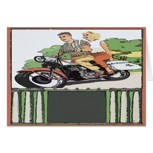 Motorcykelväg Resa Hälsningskort (Framsidan Horizontal)