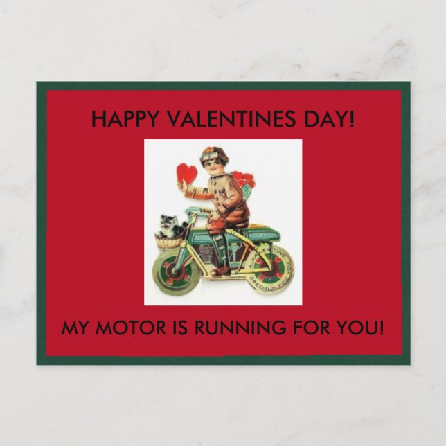 MOTORCYKELVALENTINES DAYVYKORT HELG VYKORT (Framsida)