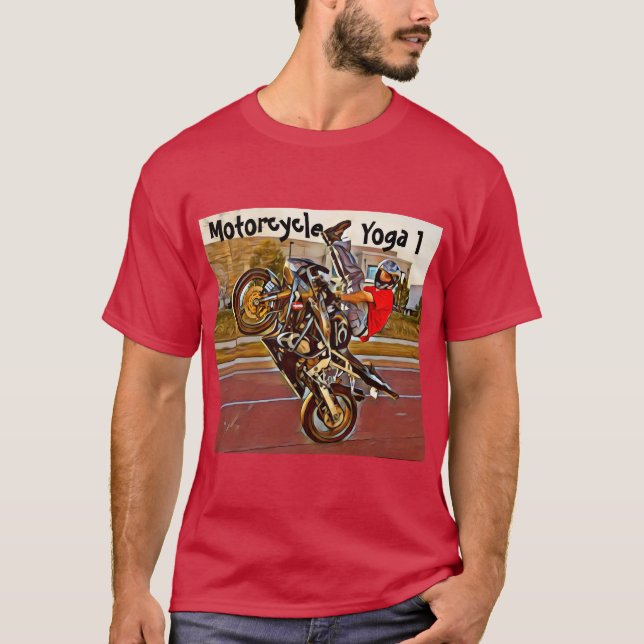 MotorcykelYogaT-tröja T-shirt (Framsida)