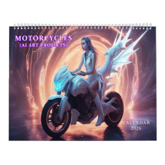 Motorcyklar AI-konst Kalender