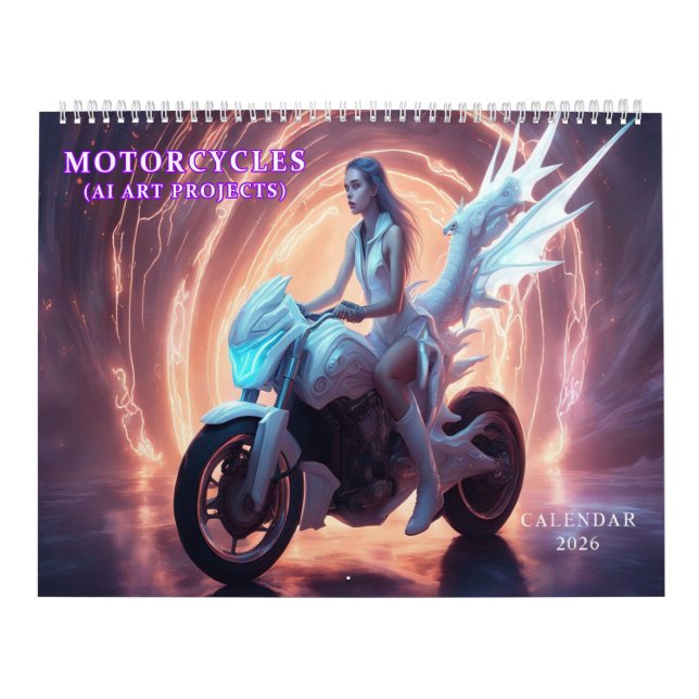 Motorcyklar AI-konst Kalender (Omslag)