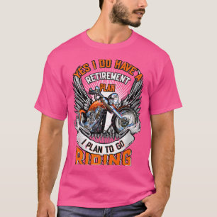 Motorcyklar Biker Biking Pension Plan Bikers längs T Shirt