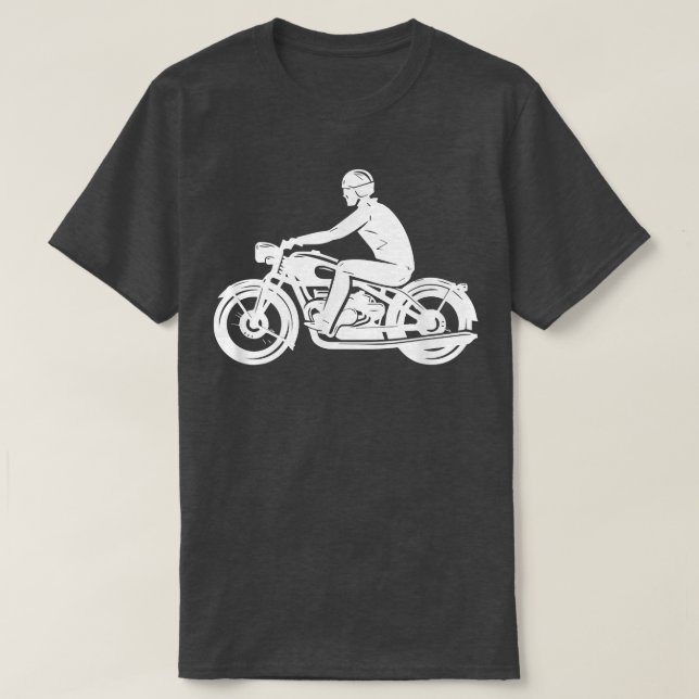 Motorcyklar Biker Chopper Racer Bike Tävling T Shirt (Design framsida)