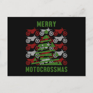Motorcyklar Biker Merry Motocross smas Julafton Bi Vykort
