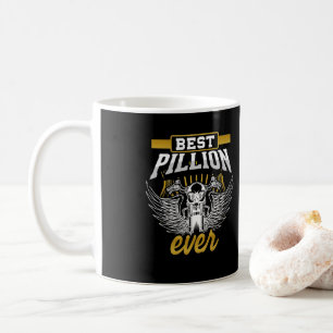 Motorcyklar Biker Motorcykel Rider Best Pillion n Kaffemugg