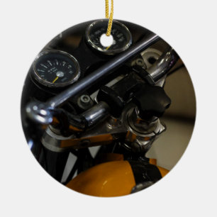 Motorcyklar Biker Rider Julgransprydnad Keramik