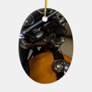 Motorcyklar Biker Rider Julgransprydnad Keramik