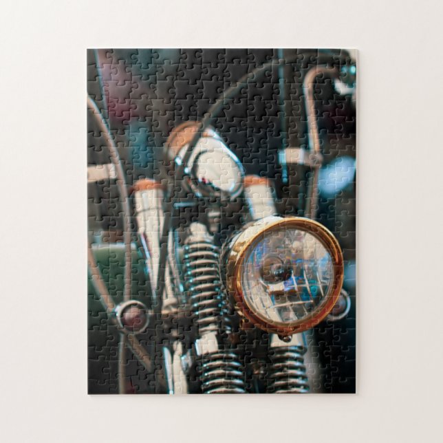 Motorcyklar Biker Rider Motorcykel Pussel (Vertikal)
