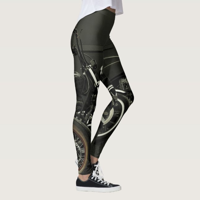 Motorcyklar Biker Rider Motorcyklar Leggings (Höger)