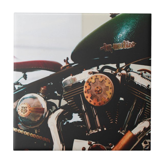 Motorcyklar Biker Rider Rider Kakelplatta (Framsidan)