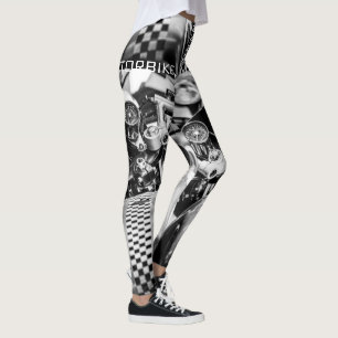 Motorcyklar Biker Rider Rider Leggings