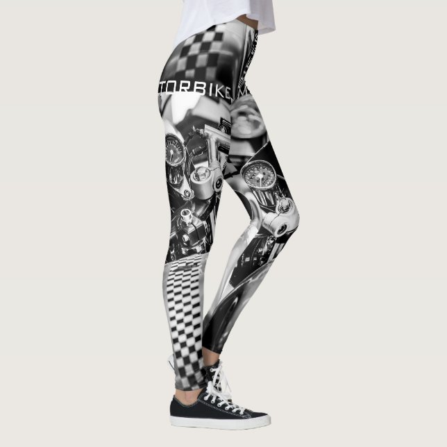 Motorcyklar Biker Rider Rider Leggings (Höger)