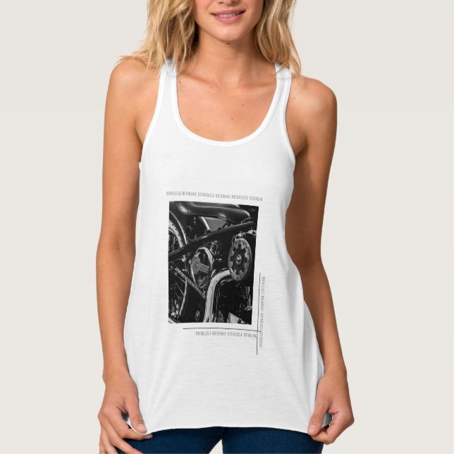 Motorcyklar Biker Rider Rider Linne Med Racerback (Framsida)
