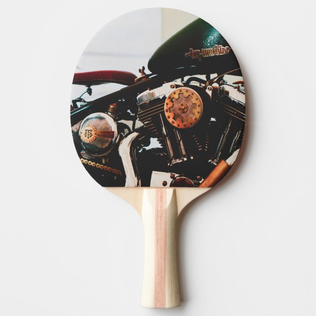 Motorcyklar Biker Rider Rider Pingisracket (Framsidan)