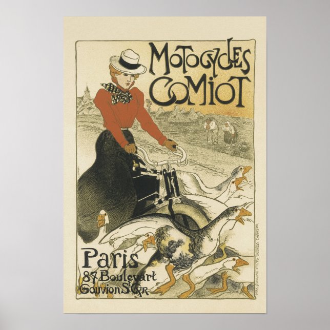 Motorcyklar Comiot Paris Poster (Framsidan)