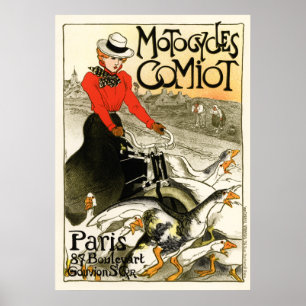 Motorcyklar Comiot, Steinlen Poster