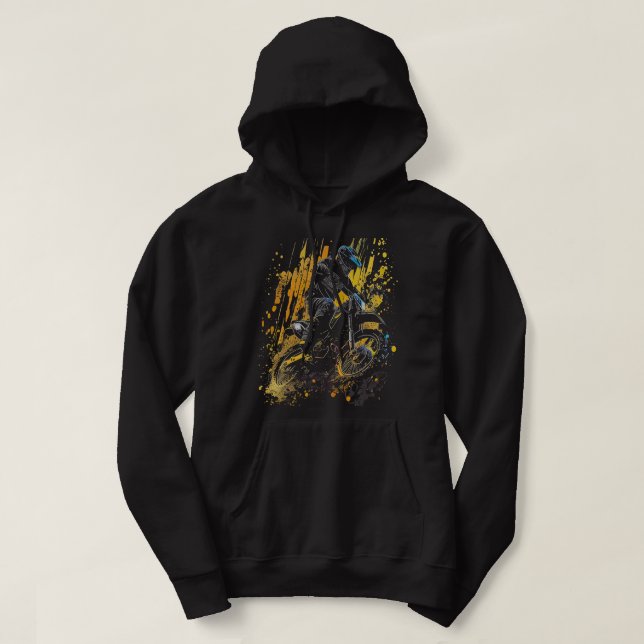 Motorcyklar Enduro Dirtcycle Outdoo (motorcykel, m Hoodie (Design framsida)