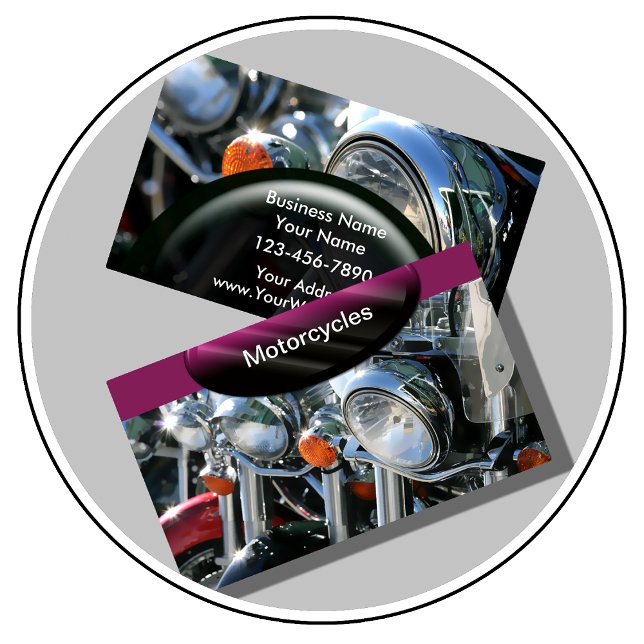 Motorcyklar för automatisk Affärskort Visitkort (Motorcycle Theme Business Cards by CustomBusinessTemplates)
