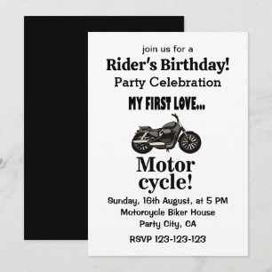 Motorcyklar från Birthday Motorcykel Classic Motor Inbjudningar