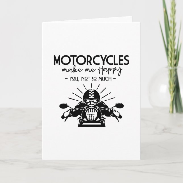 MOTORCYKLAR GÖR MIG LYCKLIG KORT (Framsida)