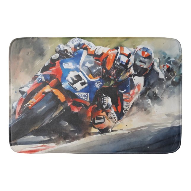 Motorcyklar, höghastighetssortering badrumsmatta (Framsidan)