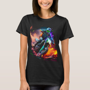 Motorcyklar i Biker Enduro Motorcross Fläkt T Shirt