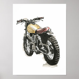 Motorcyklar i Bläck III Poster