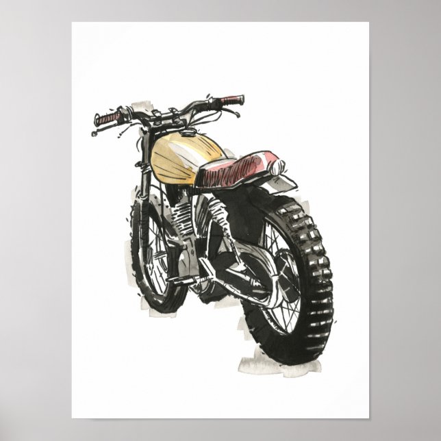 Motorcyklar i Bläck III Poster (Framsidan)