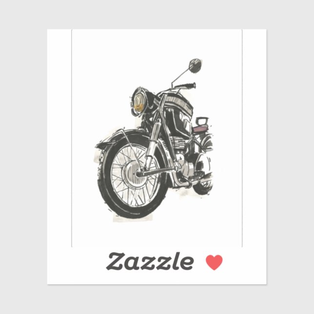 Motorcyklar i Bläck IV Klistermärken (Ark)