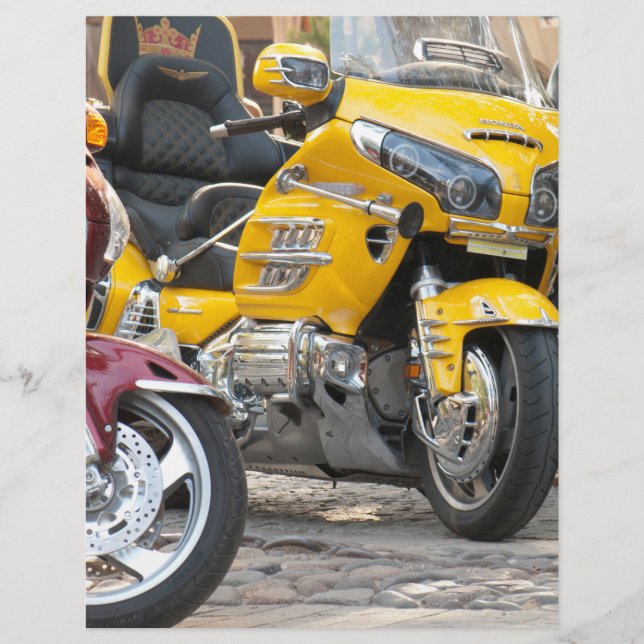 Motorcyklar i lyxområdet reklamblad (Framsidan)