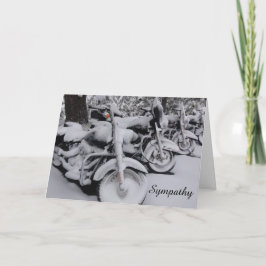Motorcyklar i Snö Sympathy Card för en Biker Kort