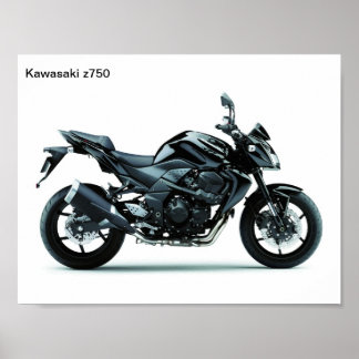 motorcyklar kawasaki z750 poster