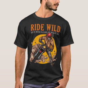 Motorcyklar kör vild med passion t shirt