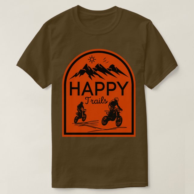 Motorcyklar Lycklig  T Shirt (Design framsida)