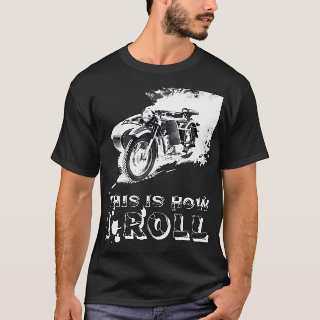 Motorcyklar med sidvagn t shirt (Framsida)