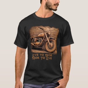 Motorcyklar med träsket t shirt