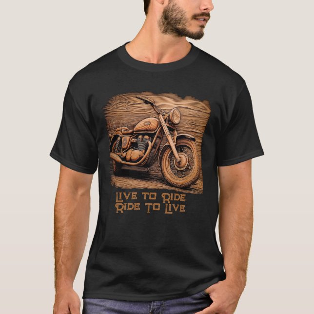 Motorcyklar med träsket t shirt (Framsida)