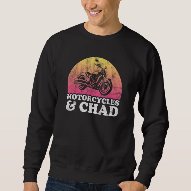 Motorcyklar och chademotorcyklar lång ärmad tröja (Framsida)