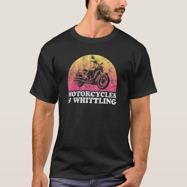 Motorcyklar och Whittling T Shirt (Framsida)