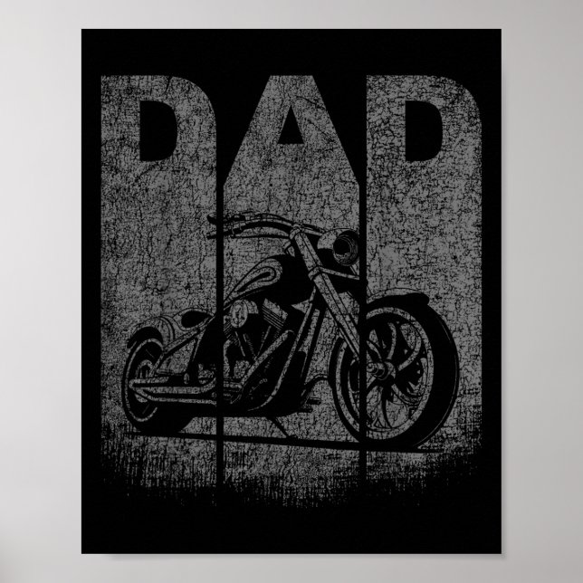 Motorcyklar Pappa Fars dag Poster (Framsidan)