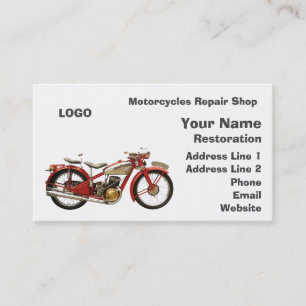 Motorcyklar reparerar shoppar visitkort