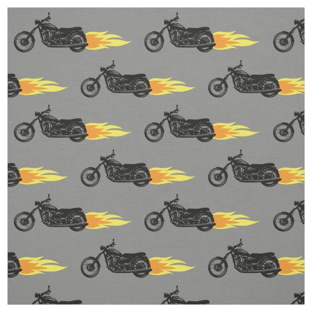 Motorcyklar som flammar upp Manar Bikes Biker Tyg (Provkarta)