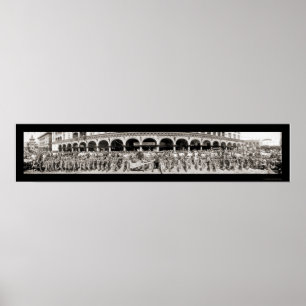 Motorcyklar Venedig, CA Photo 1910 Poster