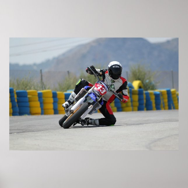 MOTORCYKLE MOTO TÄVLA XTREME MOTORBIKE POSTER (Framsidan)